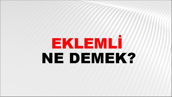 Eklemli Ne Demek?