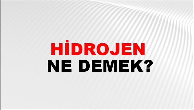 hidrojenin atom numarası