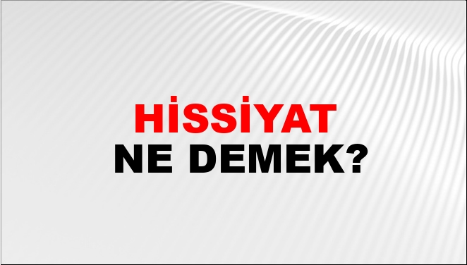 Hissiyat Ne Demek? Hissiyat Kelimesinin TDK Sözlük Anlamı Nedir? - NTV Haber