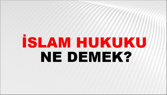 Islam hukuku tefrik ne demek?