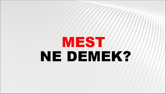 Mest ediyorsun beni ne demek?