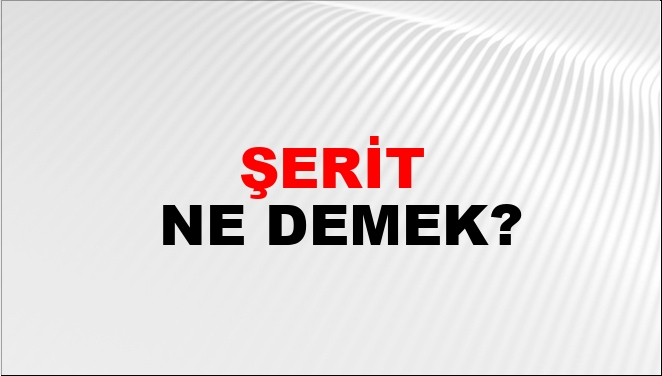 Şerit Nasıl Yazılır? - NTV Haber