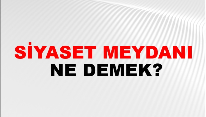 Siyaset Meydanı Nasıl Yazılır? - NTV Haber