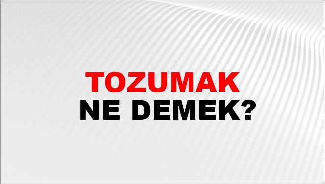 Tozumak Ne Demek?